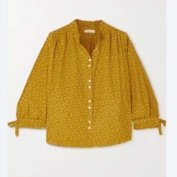 DÔEN - Floral Print Mock Neck Blouse - Picture 2 of 3